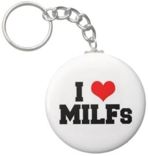 2.25 Inch I Love MILFs Keychain
