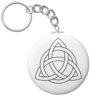 2.25 Inch Triquetra Celtic Knot Keychain