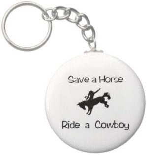 2.25 Inch Save A Horse Ride A Cowboy Keychain