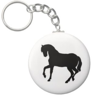2.25 Inch Horse Silhouette Keychain