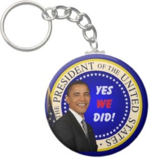 2.25 Inch Barack Obama President Yes We Did Keychain