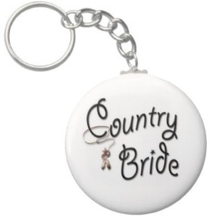 2.25 Inch Country Bride Keychain