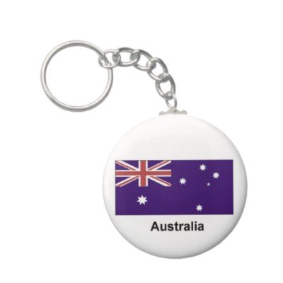 2.25 Inch Australia Flag Keychain