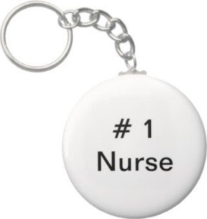 2.25 Inch # 1 Nurse Keychain