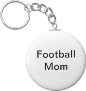 2.25 Inch Football Mom Keychain