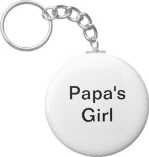 2.25 Inch Papa's Girl Keychain