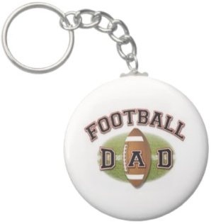 2.25 Inch Football Dad Sports Keychain