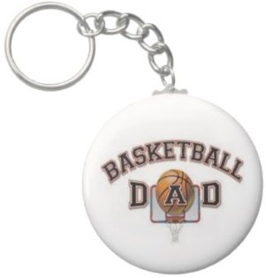 2.25 Inch Basketball Dad Sports Keychain