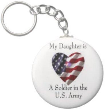 2.25 Inch My Daughter Soldier in the US Army Keychain