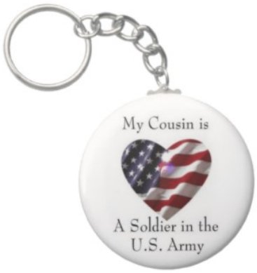 2.25 Inch My Cousin Soldier in the US Army