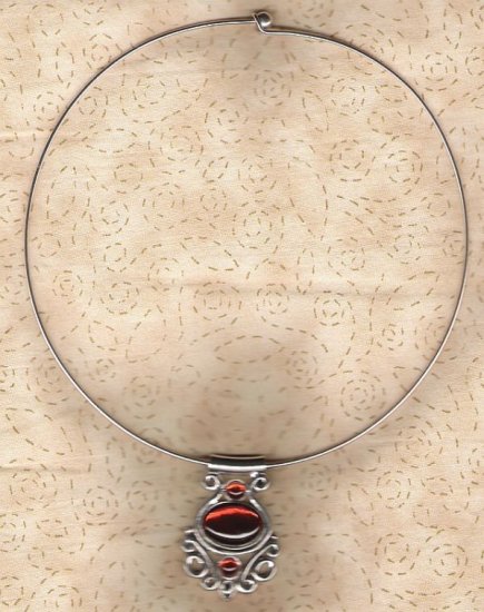 Ornamental Openwork Pendant With Orange