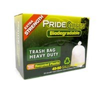 45-50 Gallon Heavy Duty PrideGreenâ„¢ Biodegradable Trash Bags with Ties