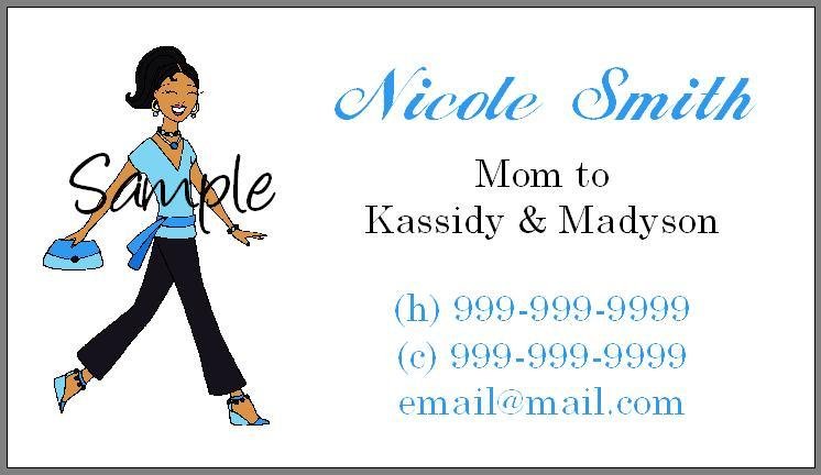 Personalized Mommy Calling Cards - Stylish Mom