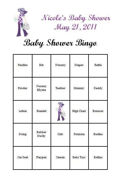 Personalized BINGO Baby Shower Game