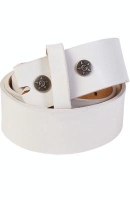 One Size Unit Riders MX Wagyu White Leather Mens Belt Strap
