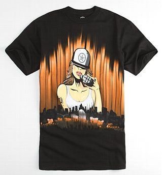 Size Small - Unit Riders MX Grenade Girl T Shirt Black - S