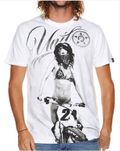 Size Large - Unit Riders MX White Stance Mens T Shirt - L