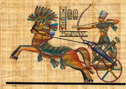 War Scene With Rameses Seated In His Chariot