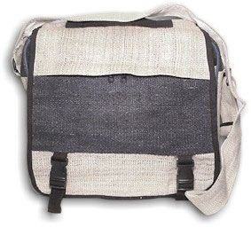Hemp Document Bag - Large - Blue