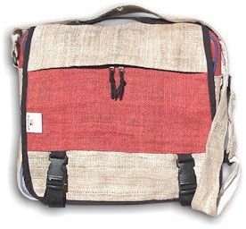 Hemp Document Bag - Large - Red