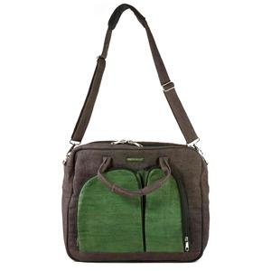 Padded Hemp Computer Bag - Brown