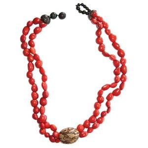 Tegua Jewelry - Red with Natural Center