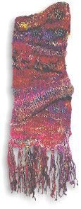 Recycled Silk Scarf (Short) Fucia