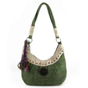 Hemp Handbag w/ Peace Sign