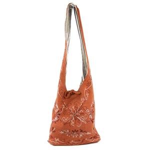 Pin Stripe / Orange Cotton Reversible Bag