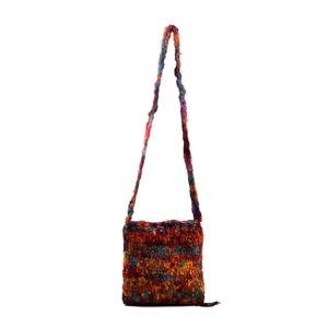 Crochet Silk Baba bag with fringe Large
