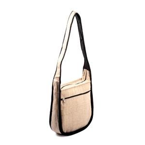 Hemp Shoulder Bag - Outside Piping
