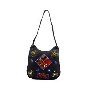 Hemp Shoulder Bag-Black