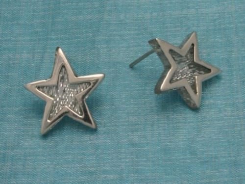 Sterling Silver Star Stud Earrings Taxco Mexico .925