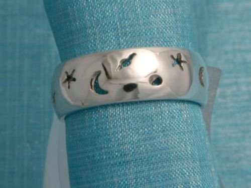 Sterling Silver COSMIC BAND Ring Taxco, Mexico 925