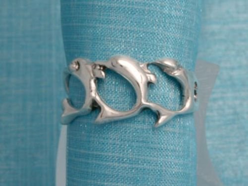 Sterling Silver Dolphin Ring .925 From Taxco, Mexico