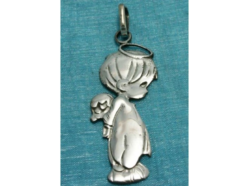 Sterling Silver Boy Angel Charm Pendant .925 Taxco