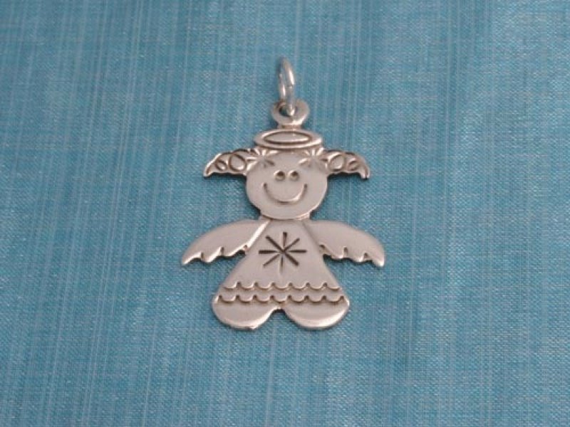 Sterling Silver Angel Charm Pendant .925 Taxco Mexico