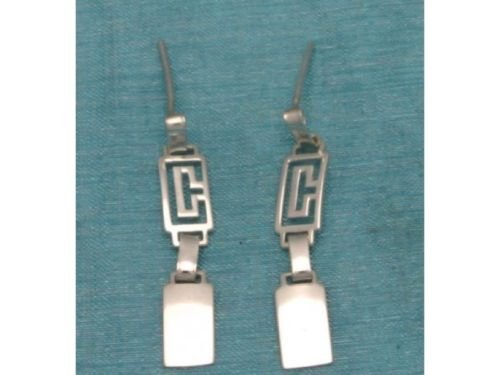 Sterling Silver Long Dangle Earrings From Taxco, Mexico