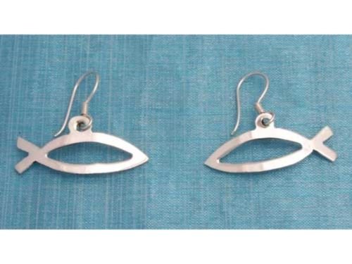 Sterling Silver Fish Dangle Earrings Taxco Mexico .925