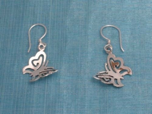 Sterling Silver Butterfly Earrings Taxco, Mexico .925
