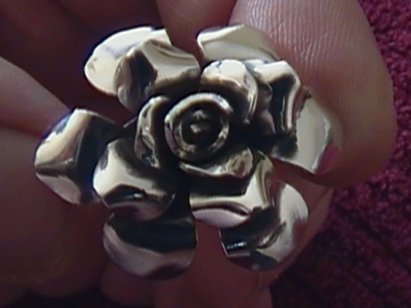 Sterling Silver Rose Deco Ring Taxco Mexico .925 New