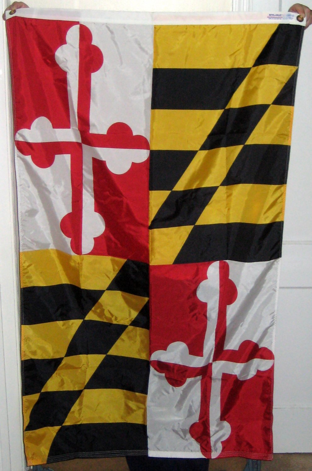 Maryland State Flag 3 x 5 Feet Nyl Glo Annin and Company Nylon Bunting Grommets Old Line