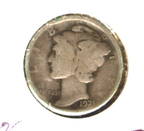 1921 (VG) MERCURY DIME (M06)