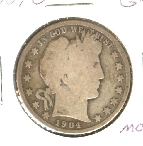 1904O (G+) BARBER HALF DOLLAR (M04) SILVER