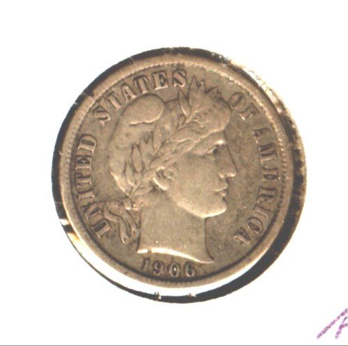 1906 (XF) BARBER DIME (M05) SILVER