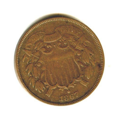 1867 (VF+) 2 CENT PIECE (M06)
