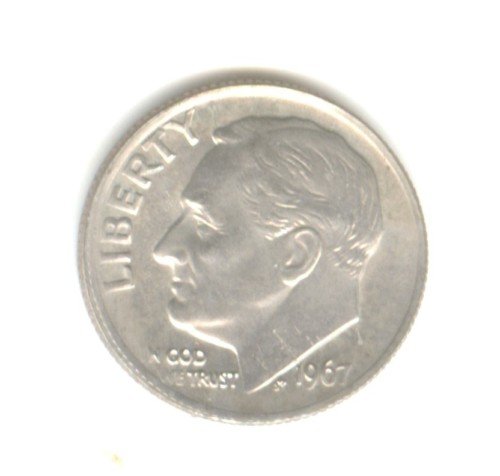 1967 (BU) ROOSEVELT DIME (EB1514)