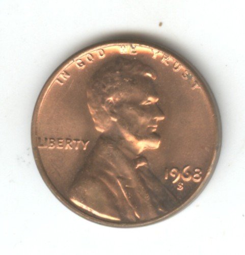 1968S BU Lincoln Memorial Penny Cent (EB1511)