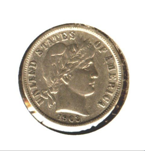1903O (XF+) BARBER DIME (M07) SILVER