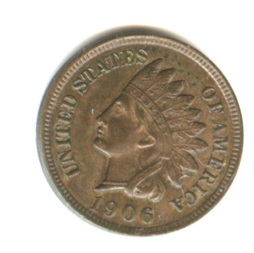 1906 (BU+) INDIAN HEAD PENNY (M08)
